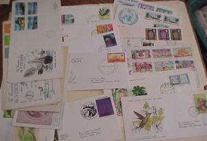 ST. VINCENT 10 DIFF. FDC & 9 DIFF. ST. VINCENT GRENADINES CACHET ADDRESSED