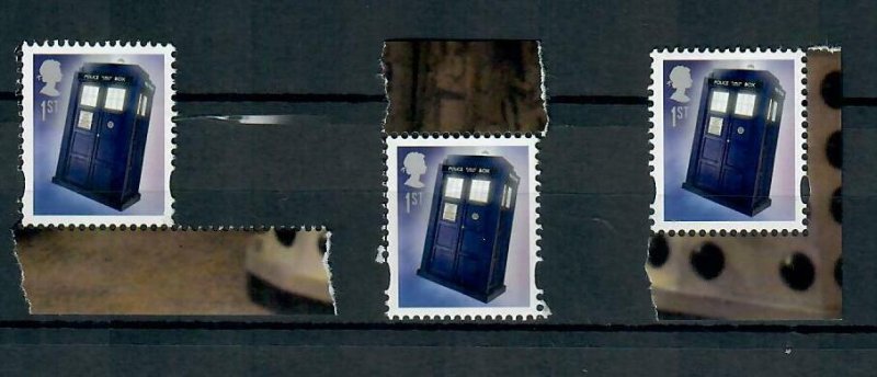 2013 COMMEMORATIVES Dr WHO SG 3452 x 3 ORDINARY GUM MINT NEVER HINGED