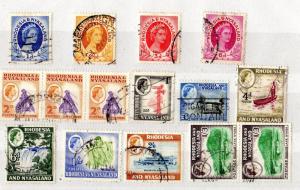 Rhodesia and Nyasaland QEII Collection Very Good Used X5077