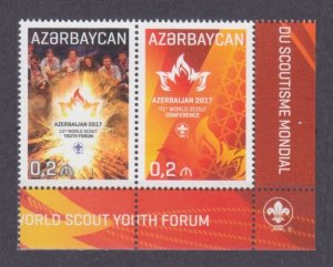 2017 Azerbaijan 1216-1217Paar Scout movement