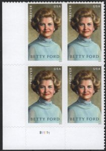 NEW ISSUE (Forever) Betty Ford Plate Block: LL #B11111 (2024) SA