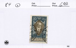 LIECHTENSTEIN  84   USED