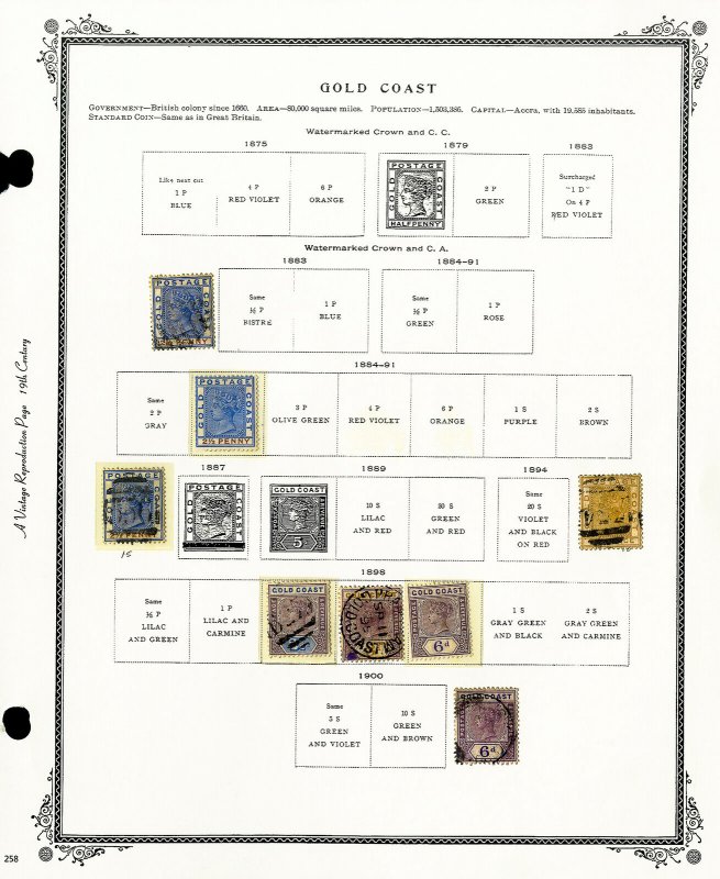 Gold Coast British Collection Of 33 Early Stamp