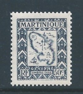 Martinique #J39 NH 50c 1947 Map Postage Due