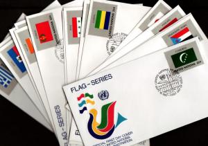 United Nations 1987 Complete Flag Set FDC!