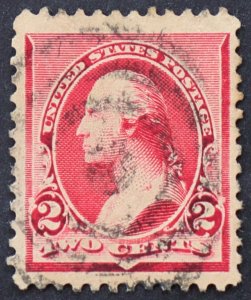 U.S. Used Stamp Scott #219D 2c Washington, XF Jumbo. Bullseye Cancel. A Gem!