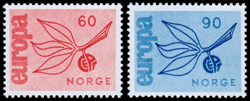 Norway Scott 475-476 (1965) Mint NH VF J 