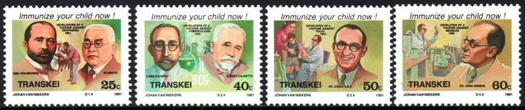 Transkei - 1991 Heroes of Medicine Set MNH** SG 273-276