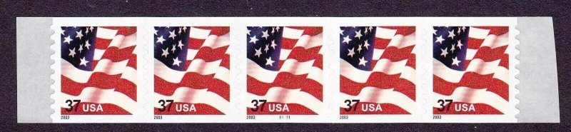 PNC5 37c Flag B1111 (03) US 3633A MNH F-VF 100's