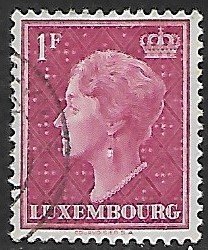 Luxembourg # 254 - Grand Duchesse Charlotte - 1F - used...(KlGr)