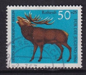 Germany  Berlin   #9NB40  used  1966  red deer 40pf