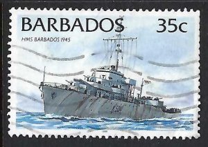 Barbados 876 VFU SHIP 225C-9