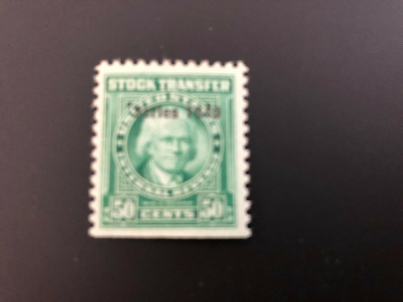 RD295 Stock Transfer XF MNH Overprint 1949