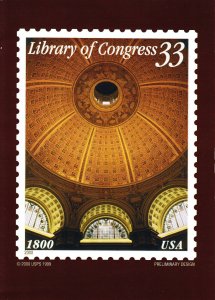 USPS 2nd Day Ceremony Program #3390 Library of Congress Bicentennial 2000