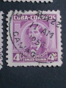 ​CUBA-1954-SC#519//528 10 OVER 70 YEARS OLD CUBA FAMOUS PERSONS USED STAMPS-