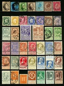 Belgium #13/#94 1865-1912 Assorted Early Kings Leopold 1 & 11, Exhibition Issues