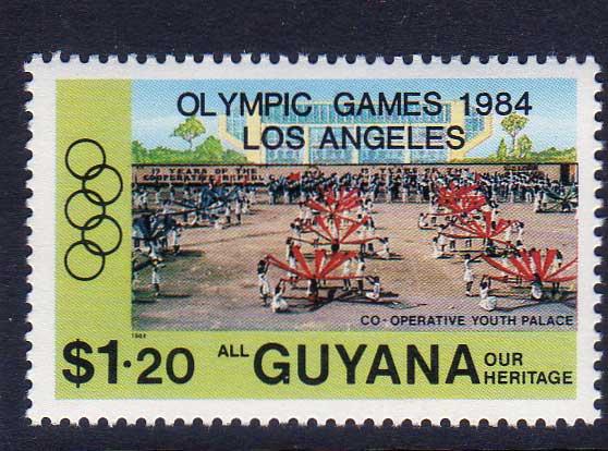 Guyana Scott 913 .Olympic Games OverPrint MNH!