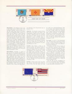 #1633-82 SET OF10 US FLAGS- HARRIS SHEET CACHET