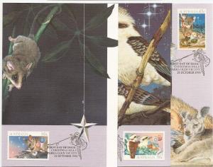Australia 1194-6 1990 Christmas Maxi Card set