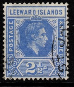 LEEWARD ISLANDS SG105 1938 2½d BRIGHT BLUE FINE USED