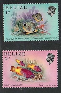 Belize; Scott 699, 702; 1984; Unused; NH; Fish