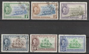 BRITISH HONDURAS 1949 SG 166/171 USED