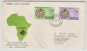 RHODESIA & NYASALAND FIRST DAY COVER YOUNG MEN'S SERVICE CLUBS 1963