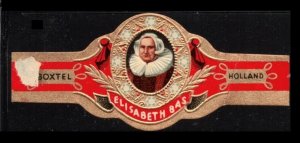 ELIZABETH BAS CIGARS, BOXTEL, NETHERLAND OLD USED CIGAR BAND TOBACCO CINDERELLA