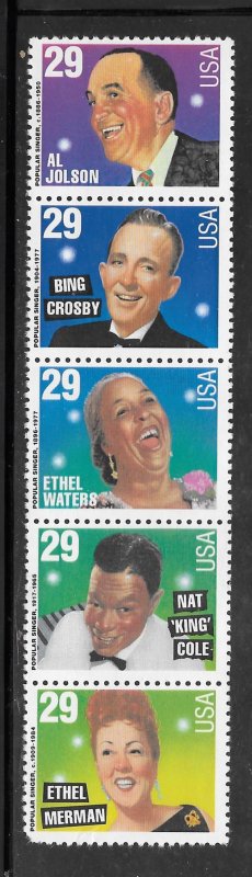 #2849-53 MNH Strip of 5.