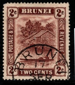 BRUNEI SG61 1924 2c BROWN FINE USED