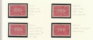 Germany - 1922 Oval 200M (Wmk.1) specialized collection of varieties Mi# 220 