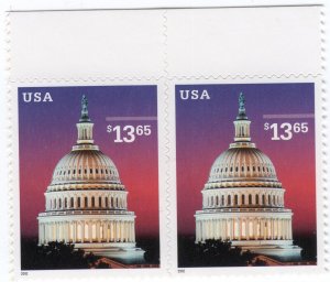Scott #3648 $13.65 Capitol Dome at Dusk Pair of Stamps - MNH