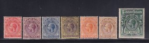 Falklands Scott # 41 - 48 set VF OG mint lightly hinged cv $ 201 ! see pic !