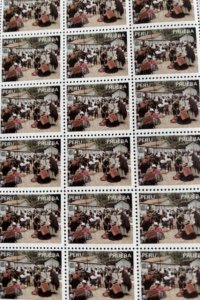 Peru complete sheet of 100 proofs MNH small cut in bottom corner margin