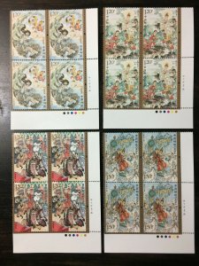 China 2019-6 Journey to the West III Lower right Margin Block of 4, MNH