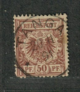 German East Africa Mi#vo50d Used/F, Forerunner, Tone Spot, Cv. $112