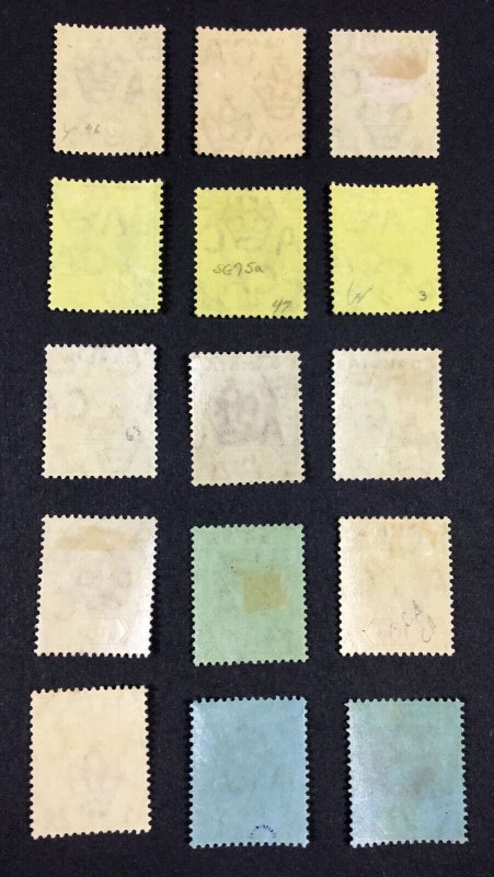 MOMEN: GAMBIA SG #72-85,75a 1909 MINT OG H £180 LOT #68000