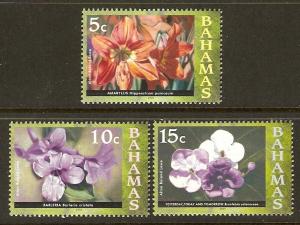 Bahamas #1182a,83a,95B NH Flower Defins. Inscribed \2009\