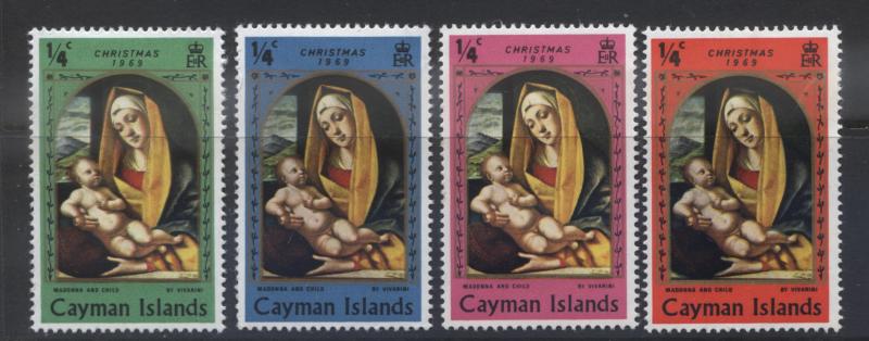 Cayman Islands - Scott 242-45- Christmas -1969 - MH - Short Set 4 X 1/4c Stamp