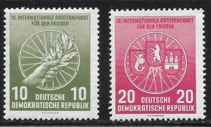 Germany - DDR - Wheel, Hand & Olive Branch - Scott #289-290 F VF MNH