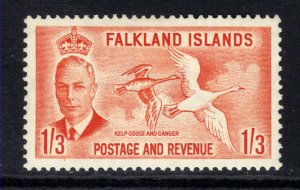 Falkland Islands 1952 KGV1 1/-3d Orange MM SG 181 ( R919 )