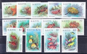 St. Kitts No.139-152 Marine Life Complete set VF/NH (14)