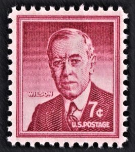 US 1040 MNH VF 7 Cent Woodrow Wilson-Rose Carmine