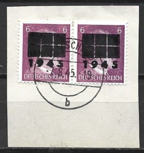 COLLECTION LOT 14897 GERMANY NETZCHKAU MI #15aiig IN PAIR 1945 CV+$480