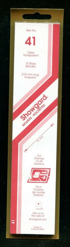 CLEAR Showgard Strip Mounts Size 41 = 41mm Fresh New Stock Unopened CLEAR