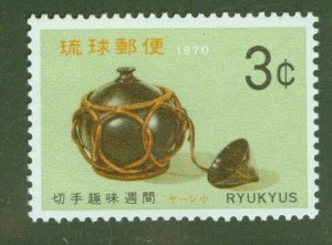 RYUKYU Scott 194 MNH** Sake Flask stamp 1970