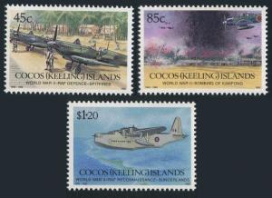 Cocos Isls 264-266,MNH. WW II.Royal Air Force,1992.