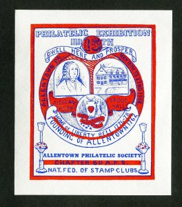 US Stamps Allentown 1938 Expo sheet NH 