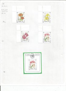 CISKEI - 1988 - Endangered Plants - Perf 4v Set & Souv Sheet - Mint Light Hinged