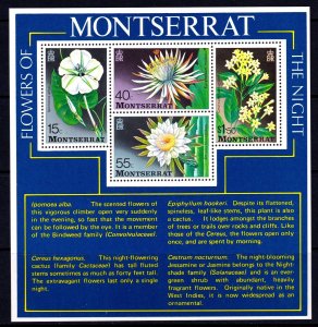 Montserrat 1977 Flowers Mint MNH Miniature Sheet SC 369a
